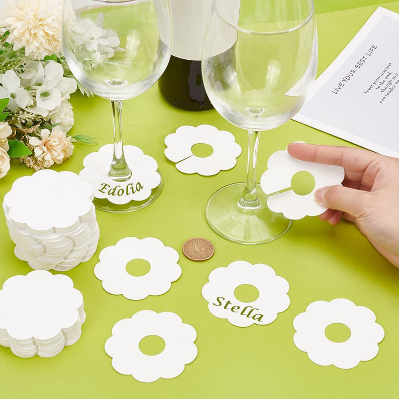 Cocktail Recipe Book - 50pcs Wine Glass Display Cards Classification