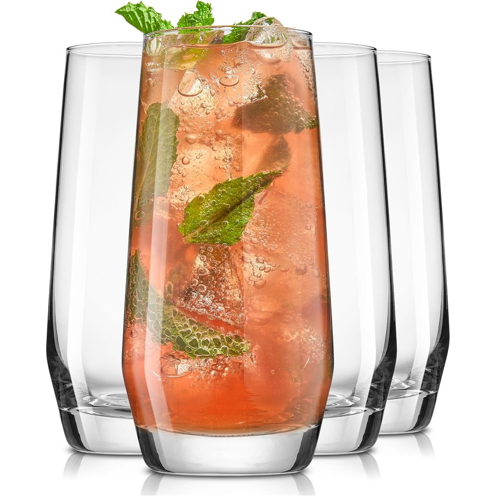Highball Glass Set - 18.5 oz Highball Glasses Set, 4-Piece