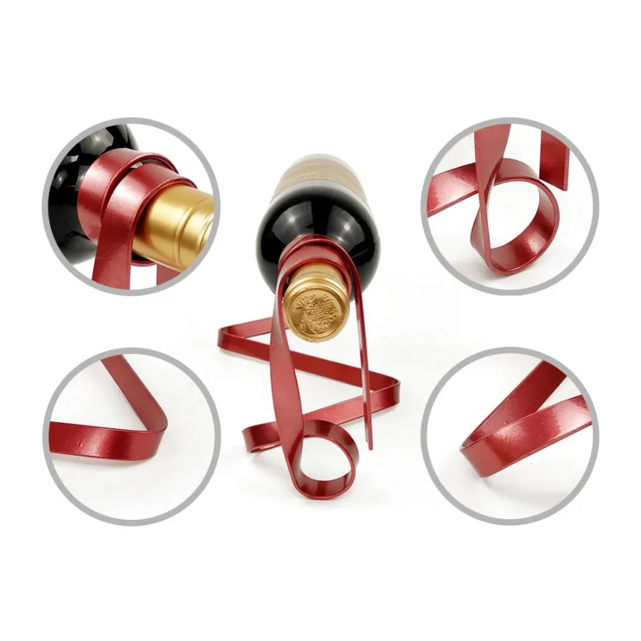 Colorful Ribbon Iron Wine Bott - Home Bar And Cabinet 评论和价格
