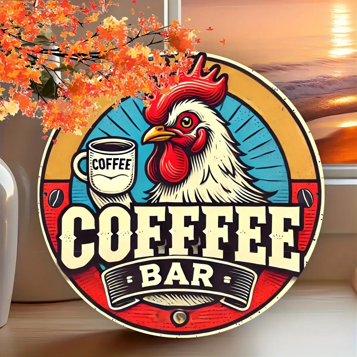 2D Vintage Aluminum Sign | Ret - Home Bar And Coffee 评论和价格