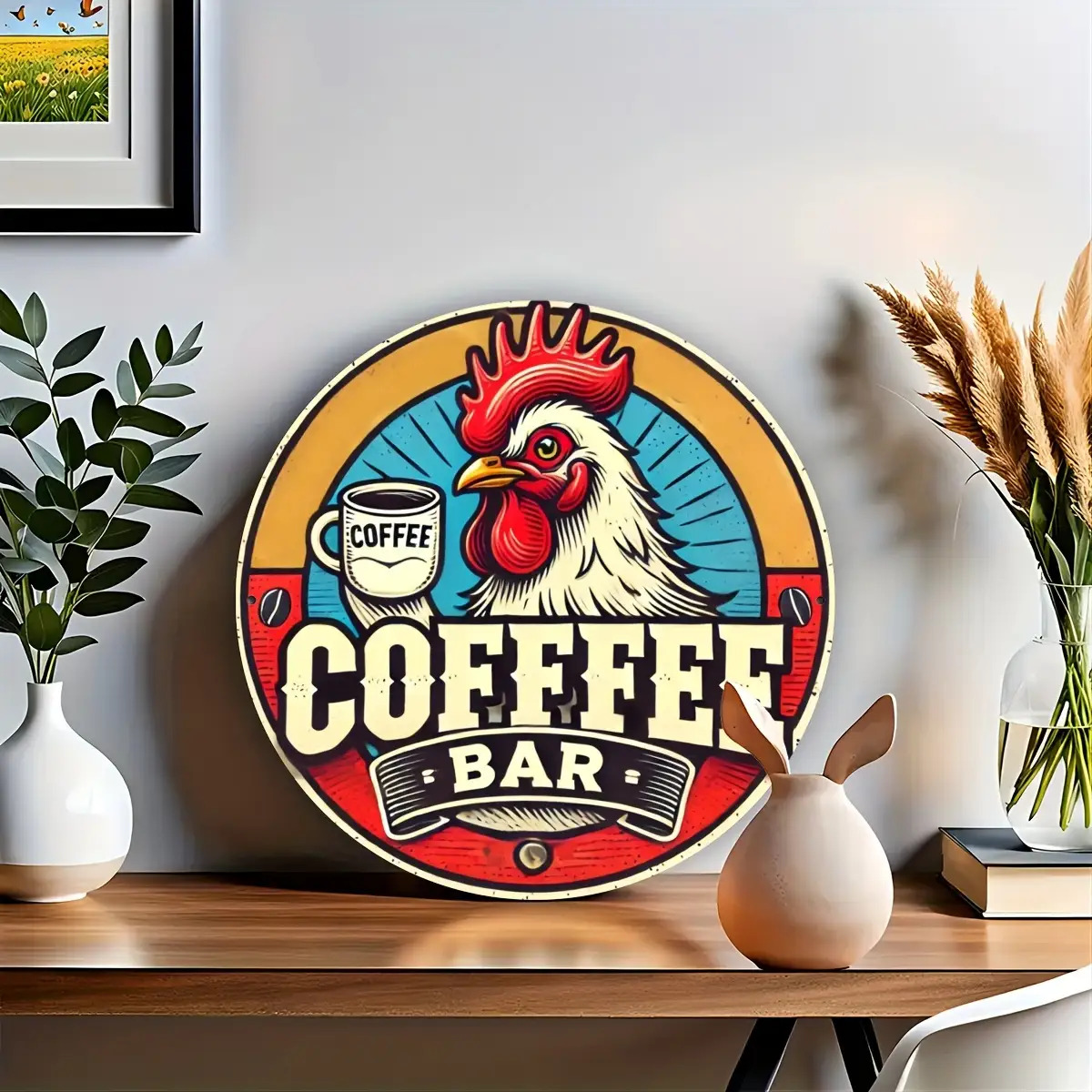 2D Vintage Aluminum Sign | Ret - Home Bar And Coffee 评论和价格