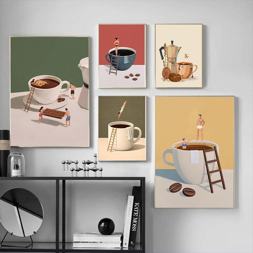 1pc frameless Coffee Adventure - Home Bar And Coffee 评论和价格