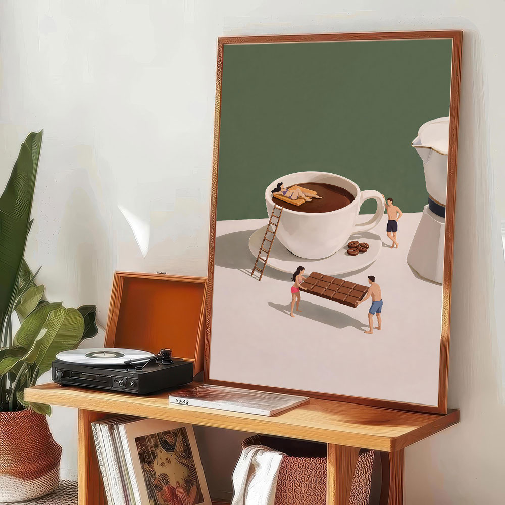 1pc frameless Coffee Adventure - Home Bar And Coffee 评论和价格