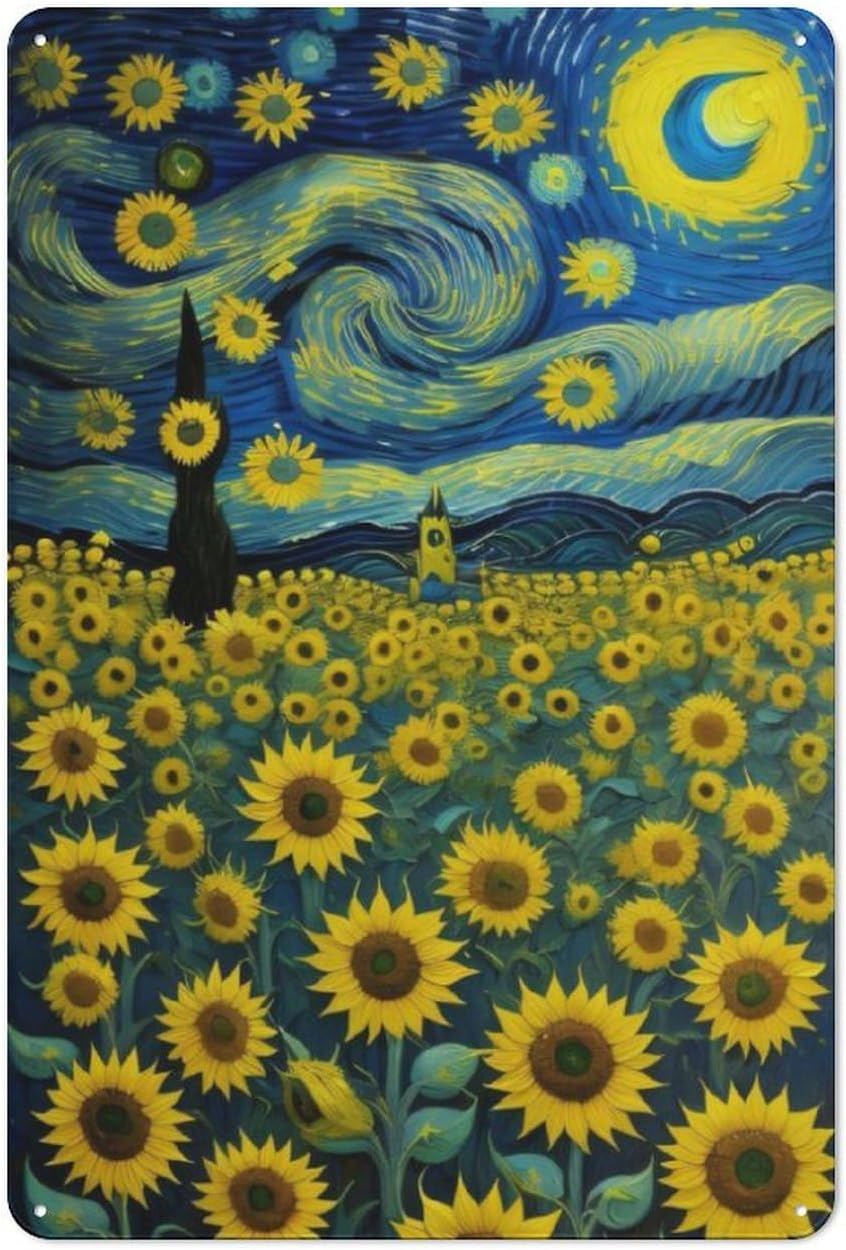 Y1,starry and sunflowers retro - Home Bar And Coffee 评论和价格