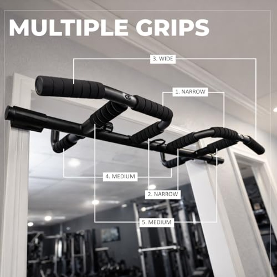 Doorway Pull Up Bar Set with S - Home Bar And Gym 评论和价格